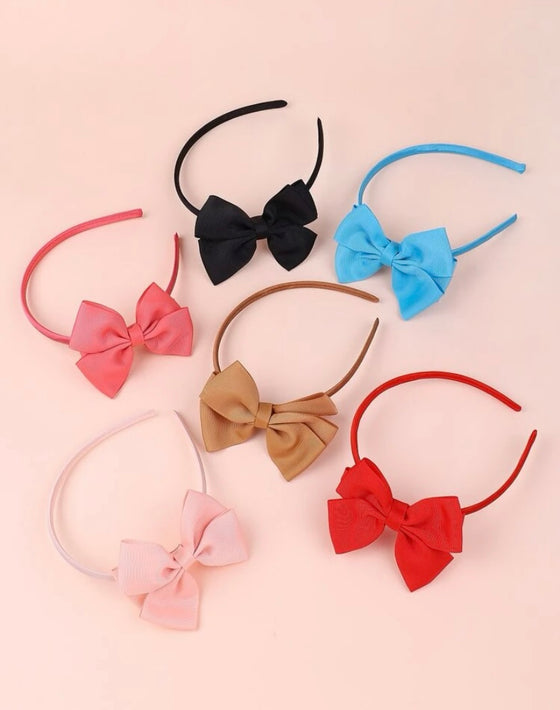 6pcs Toddler Girls Bow Knot Hair Hoop