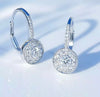 Huitan Plain Round Zircon Crystal Hoop Earrings Women Beautiful Jewelry Fashion Dainty Drop Earrings