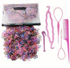 1505 set Mini Colorful Hair Ties & Random Colour Styling Tools