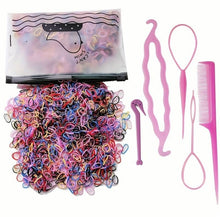  1505 set Mini Colorful Hair Ties & Random Colour Styling Tools