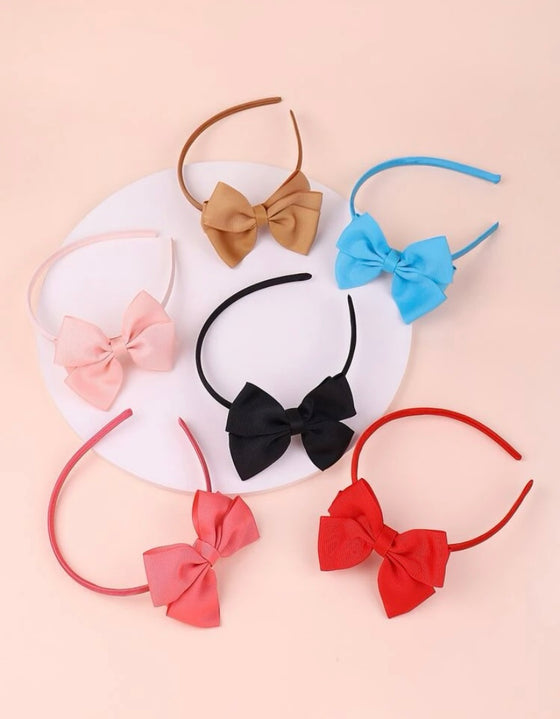 6pcs Toddler Girls Bow Knot Hair Hoop