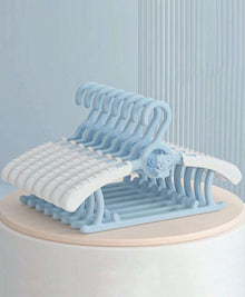  25pcs Blue Expandable Baby/Toddler Clothes Hanger, Retractable Infant Laundry Drying Rack