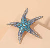 Rhinestone Starfish Design Brooch