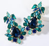 Fashion Drop-shaped multi-layer diamond-studded glass full diamond trend earrings Jewelry for women