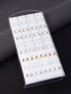 36pairs/set Fashionable Rhinestone & Faux Pearl Stud Earrings For Women For Daily Decoration