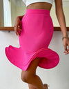 High Waist Mermaid Hem Skirt