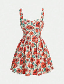  Floral Print Cami Dress