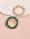 Rhinestone Circle Design Stud Earrings