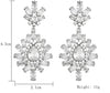 Luxury Crystal Leaf Drop Earrings for Women Shinny Cubic Zirconia Bridal Wedding Jewelry