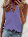Solid Color Sleeveless Daily Basic Shirt