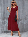 Women's Solid Color Dress With Hidden Pockets