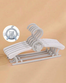  5pcs Grey Multifunctional Retractable Non-slip Hanger