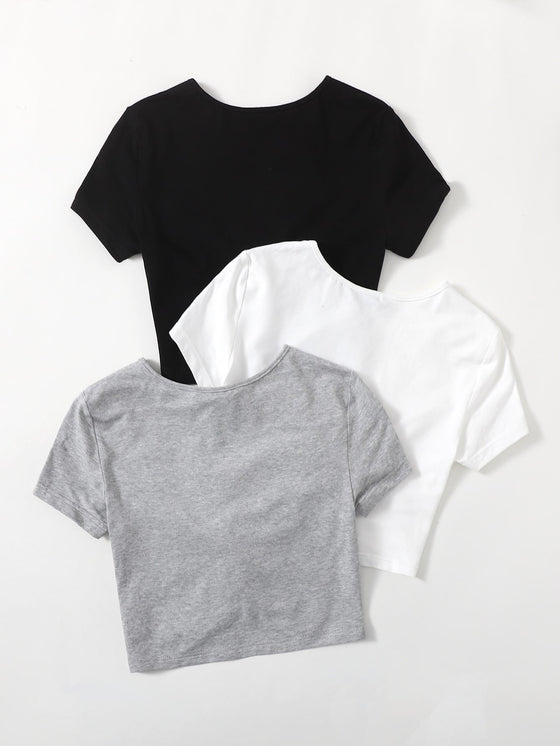 EZwear 3 Pack Twist Front Tee