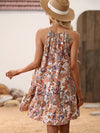 Paisley & Floral Print Ruffle Hem Cami Dress Without Belt