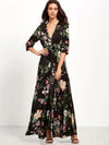 Clasi Smocked Waist Button Through Floral Maxi Dress