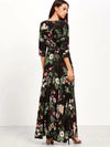 Clasi Smocked Waist Button Through Floral Maxi Dress