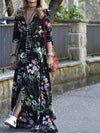 Clasi Smocked Waist Button Through Floral Maxi Dress