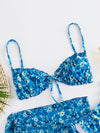 3pack Fire Print Bikini Swimsuit Beach Shorts