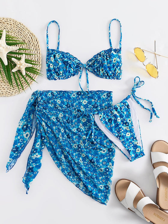 3pack Fire Print Bikini Swimsuit Beach Shorts