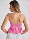 Frill Trim Tie Front Crop Top