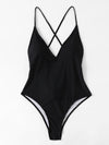 Tie Back Push Up One Piece Swimsuit