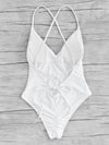 Criss Cross Ruched Detail One Piece Swimwear