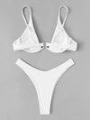 Plain Push Up Bikini Swimsuit