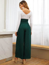 Belted High Waist Wide Leg Pants