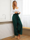 Belted High Waist Wide Leg Pants