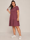 EMERY ROSE Plus Marled Knit Smock Dress