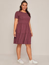 EMERY ROSE Plus Marled Knit Smock Dress