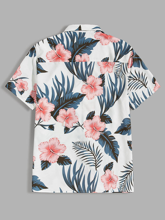 Men Hawaiian Print Shirt