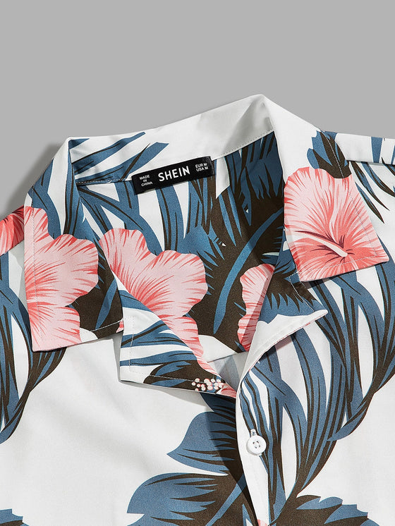 Men Hawaiian Print Shirt