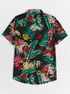 Men Collared Tropical Print Shirt