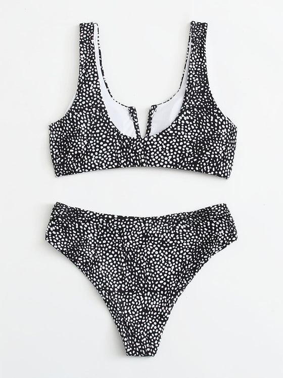 Dalmatian V Wired Bikini Swimsuit