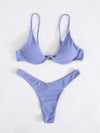 Plain Push Up Bikini Swimsuit