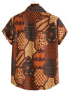 Men Mixed Print Button Up Shirt