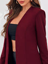 Open Front Solid Blazer