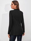 Open Front Solid Blazer