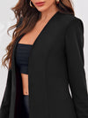 Open Front Solid Blazer