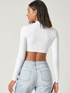 BASICS Mock Neck Crop Top