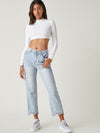 BASICS Mock Neck Crop Top