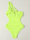 Cut Out One Shoulder One Piece Swimsuit