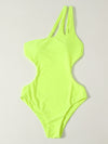 Cut Out One Shoulder One Piece Swimsuit