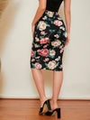 Floral Print Pencil Skirt