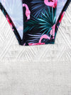 Flamingo Tropical Ruffle One Piece Swimsuit