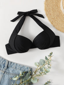  Ruched Detail Push Up Bikini Top