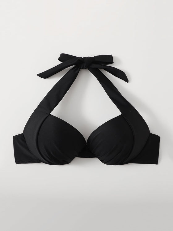 Ruched Detail Push Up Bikini Top