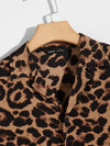 Men Leopard Button Front Shirt