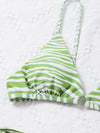 3pack Zebra Stripe Bikini Swimsuit Beach Skirt